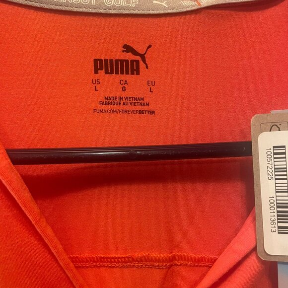 Puma Orange Golf Polo Shirt - Stylish & Comfortable Large - Picture 6 of 6